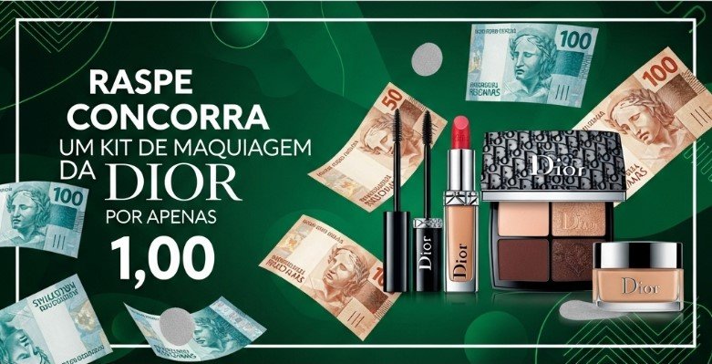 KIT DE MAQUIAGEM - R$1,00 - ARRASE COM UM KIT COMPLETO DE MAQUIAGENS DA DIOR